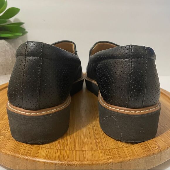 Naturalizer Zophie 2 Black Chunky Loafers Faux Leather Comfort Shoe Size 11 - Picture 4 of 8